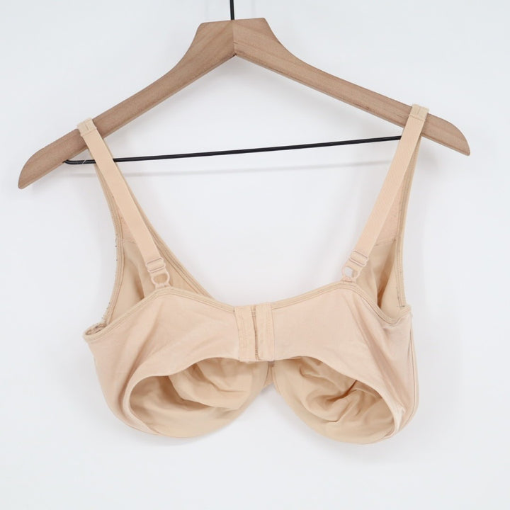 Hanes Balconette Bra Womens 38DD Nude Stretch Unlined Adjustable Strap Underwire