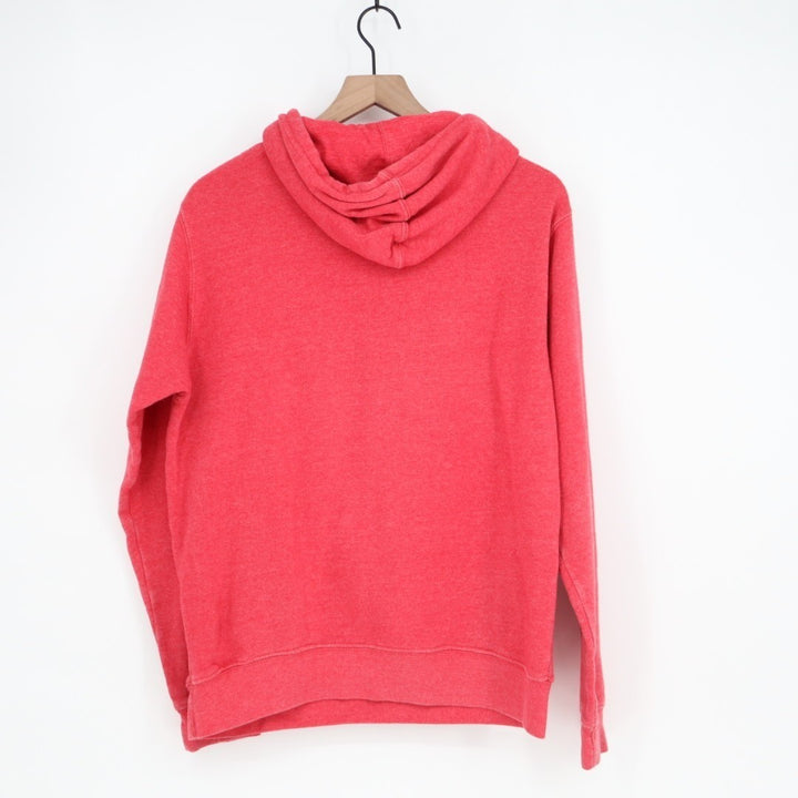 Barstool Sports Hoodie Mens Large Red Fleece Lined Kangaroo Pockets Ribbed Hem