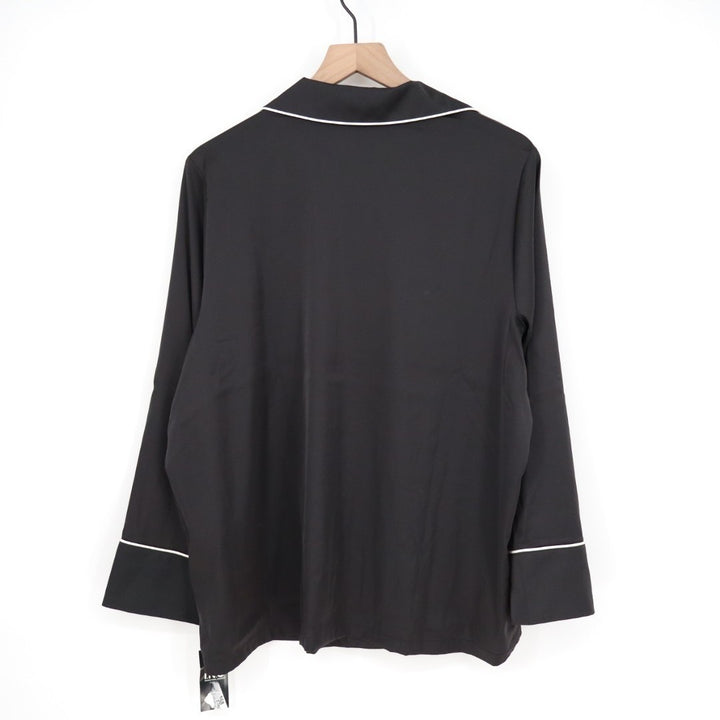 I.N.C International Concepts 2-PC Pajamas Set Womens 1X Black Stretch Sleepwear