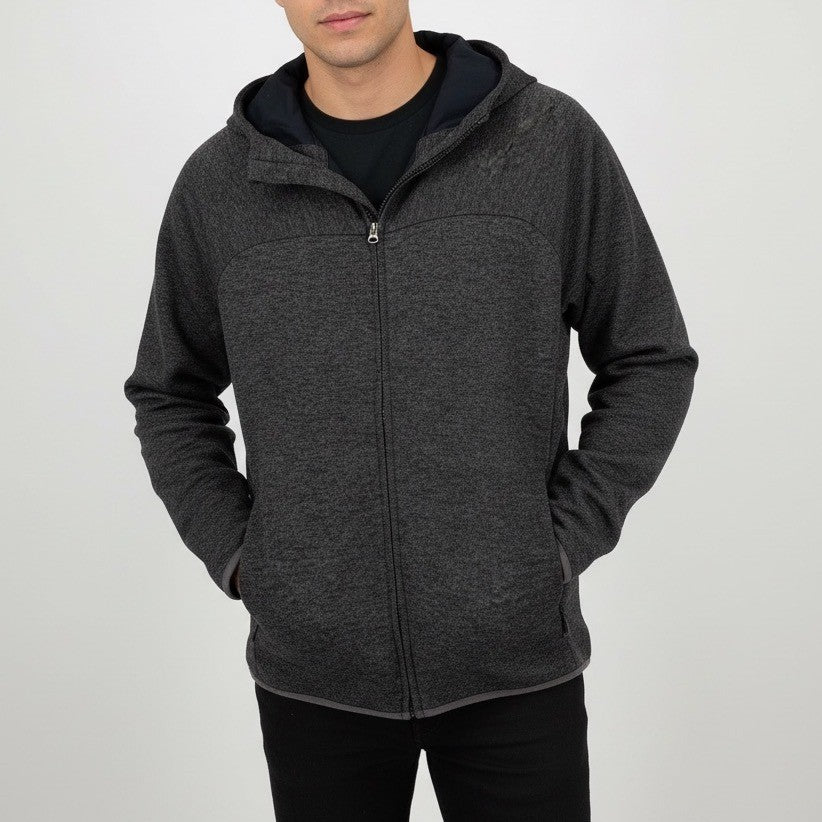 Burton MB Mtn Chill Full Zip Hoodie Jacket Charcoal Heather Dryride Men's Large