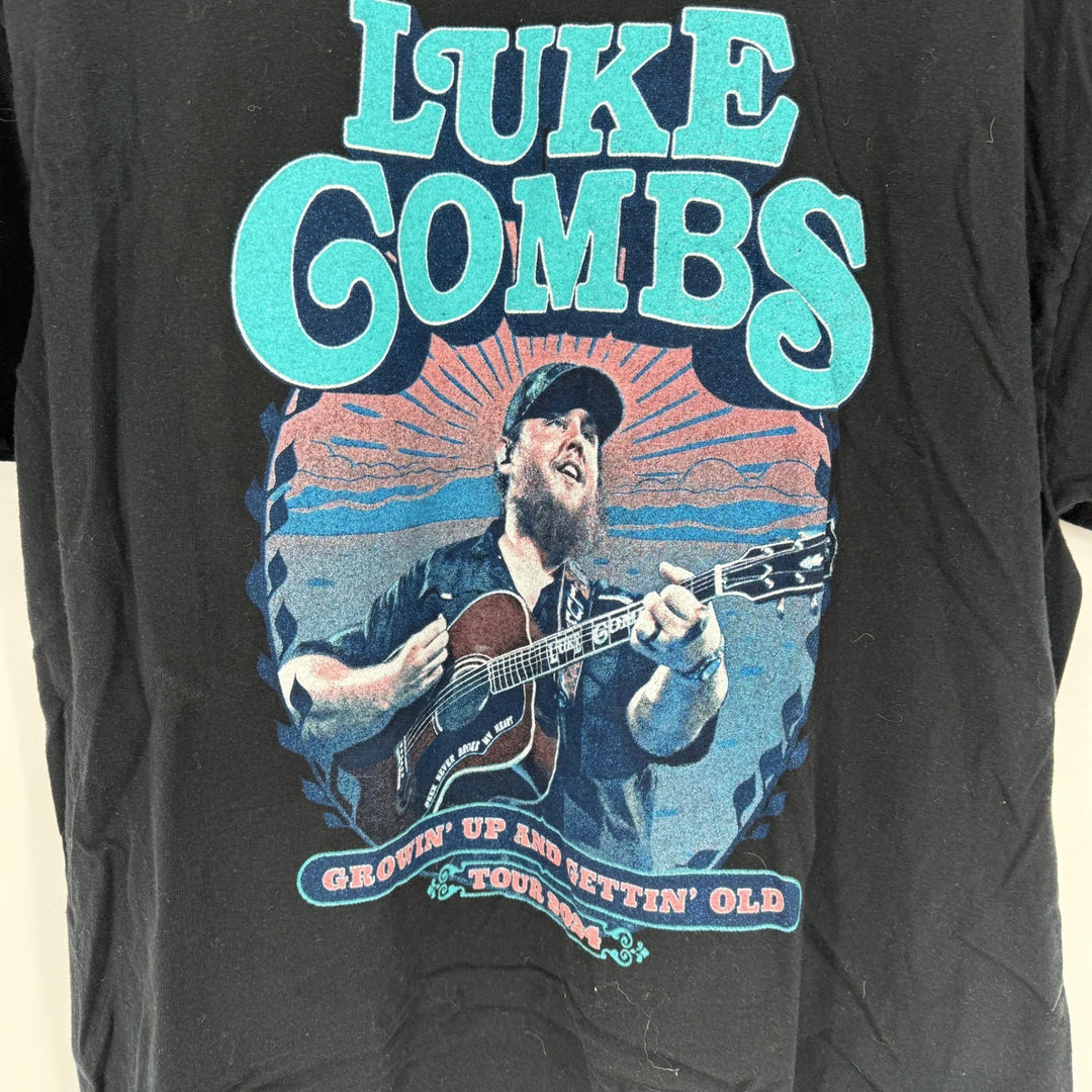 Luke Combs Growin Up and Gettin Old Tour 2023 T Shirt Black XL