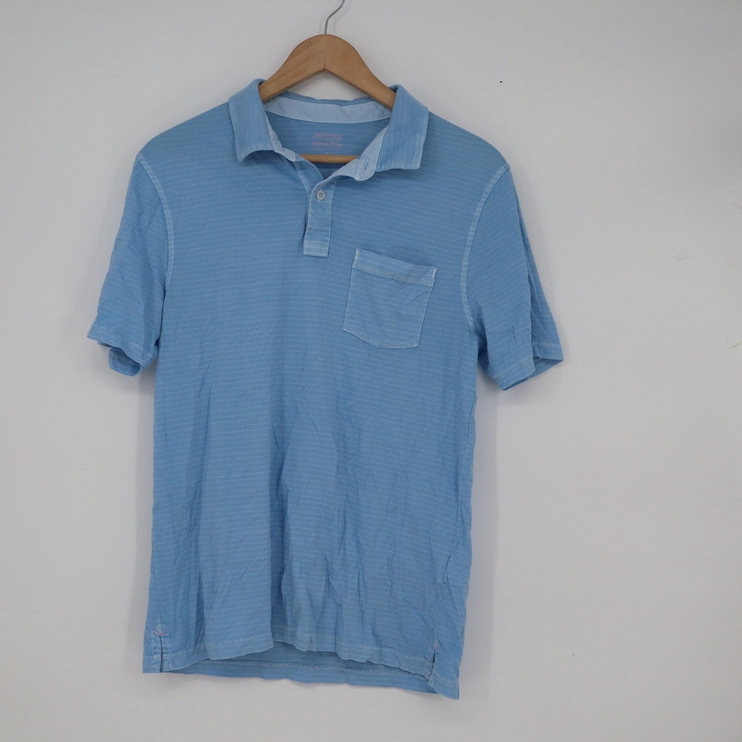 Vineyard Vines Island Polo Mens Small Light Blue Pima Cotton Short Sleeve Shirt