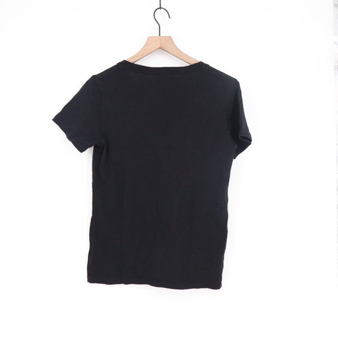 American Giant Women's Classic Cotton Black V Neck Tee Size Medium Made USA