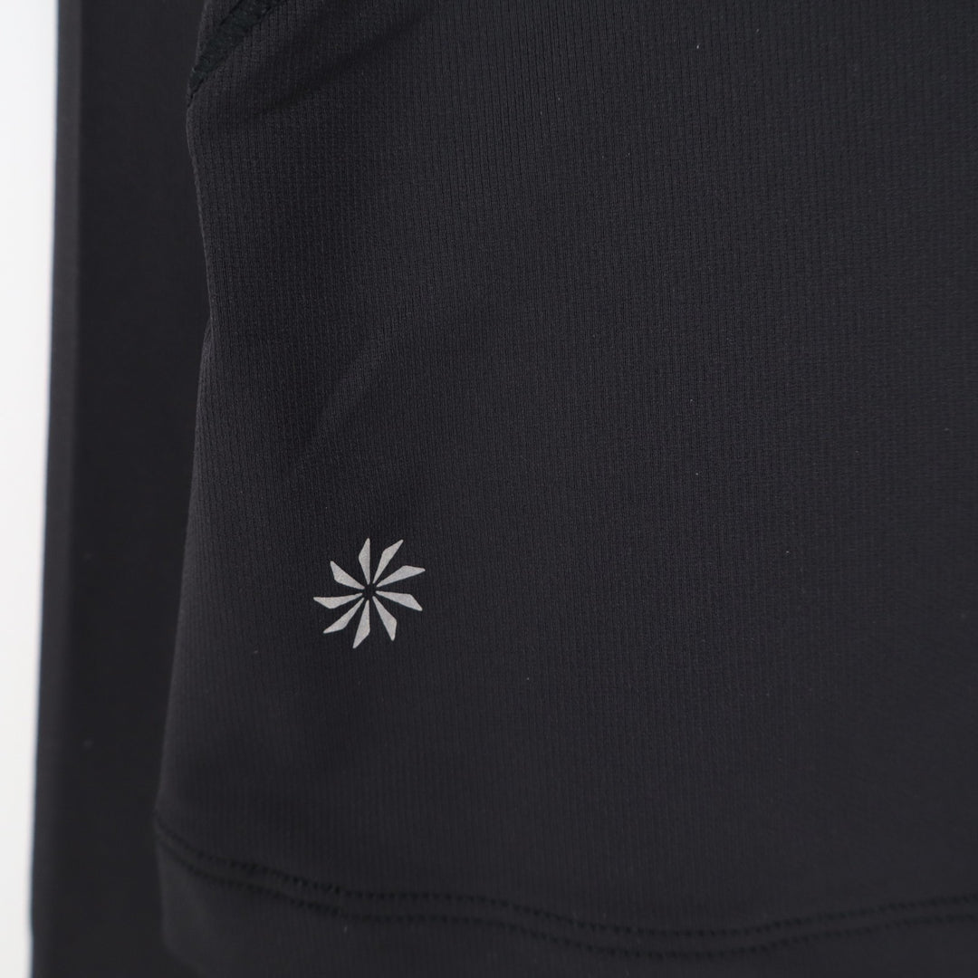 Athleta Sunchaser Top Womens Large Black Raglan Sleeve Crew Neck Activewear