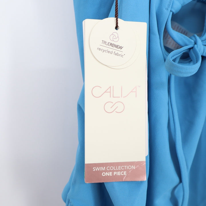 CALIA Triangle Strappy Back One Piece Swimsuit Tranquil Blue Women's 10