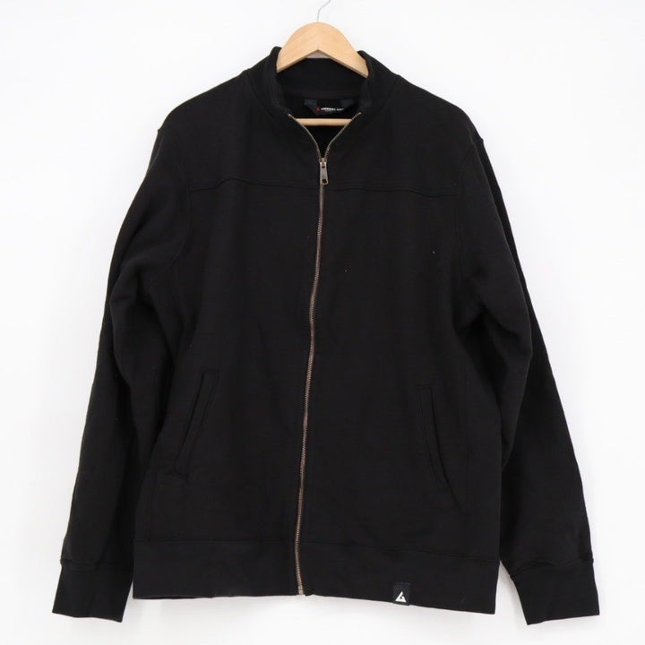 American Giant Mens Black Full Zip Sweatshirt Jacket L Made USA Cotton