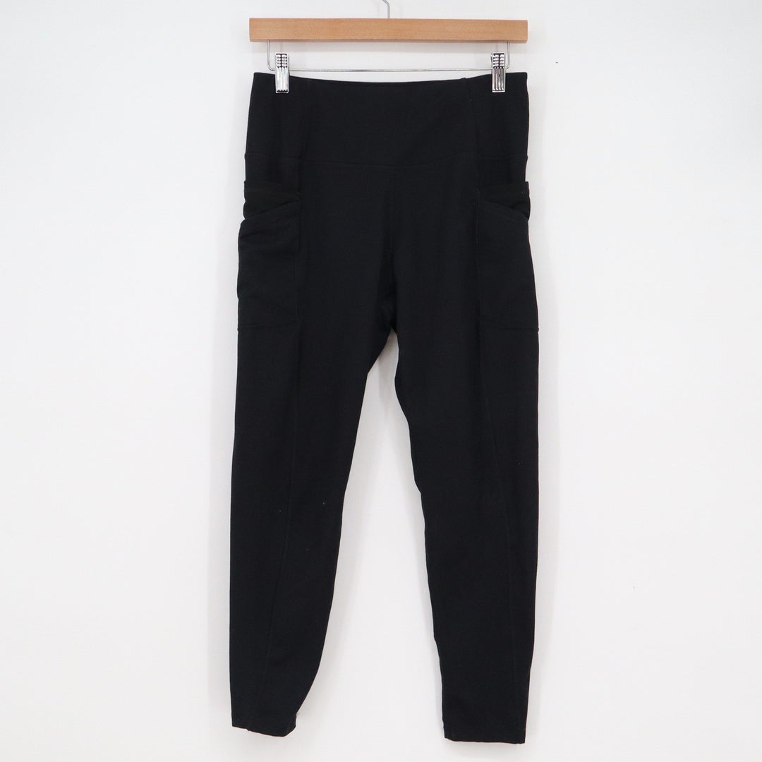 Ideology Womens Black High Waisted Activewear Leggings with Pockets Size M