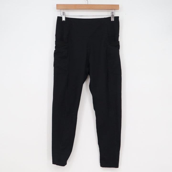 Ideology Womens Black High Waisted Activewear Leggings with Pockets Size M