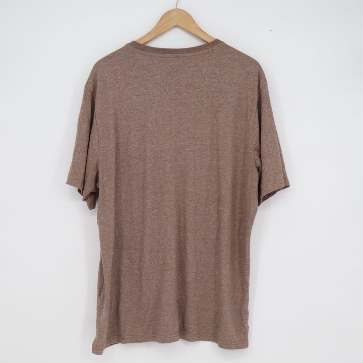 Weatherproof Vintage Mens XL Brown Heathered Short Sleeve Crewneck T-Shirt Tee