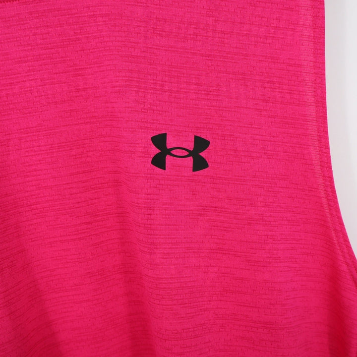 Under Armour Mens Tech Vent Tank Pink Heathered Training Gym Shirt XL