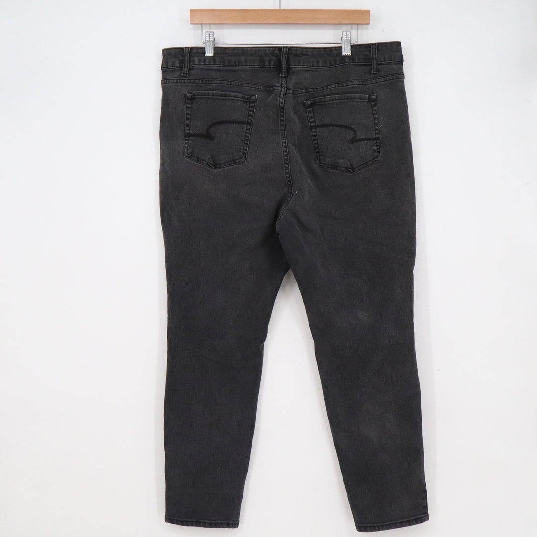 Time and Tru Womens Size 22 High Rise Skinny Jeans Faded Black Denim Stretch