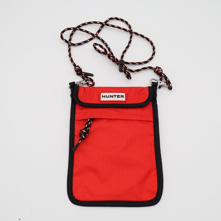 Hunter Orginal Packable Womens Phone Pouch Arc Red Crossbody Strap Travel