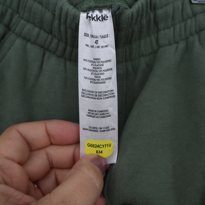Pekkle Toddler Olive Green Jogger Sweatpants Elastic Waist Size 4T 1817481