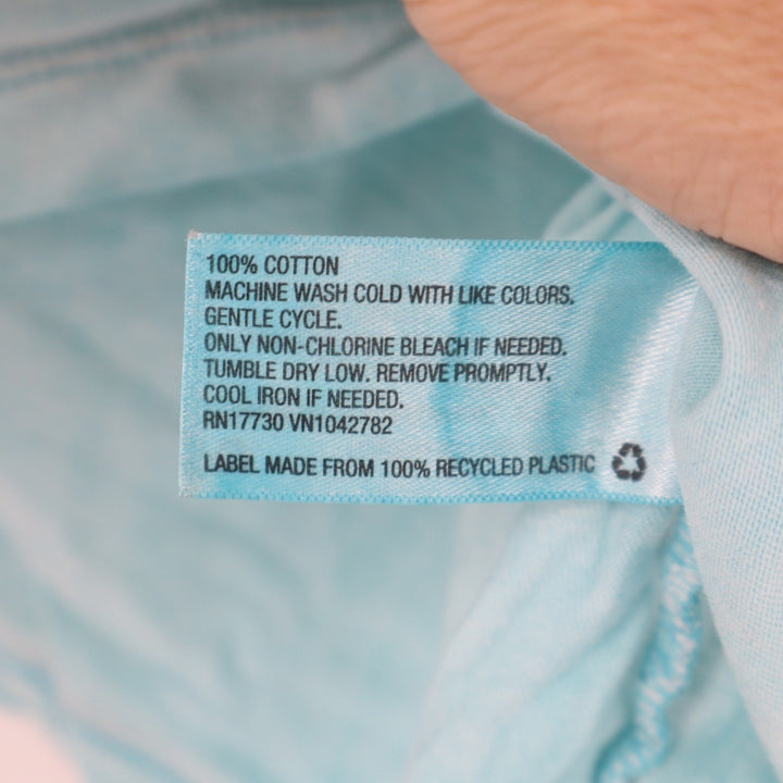 Wild Fable Light Blue V-Neck Cropped T-Shirt Cotton XL