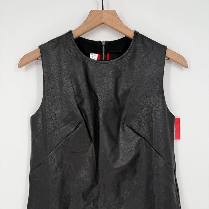 SPANX Il Fitted Dress Luxe Black Sleeveless Sheath Midi Bodycon Career Size S