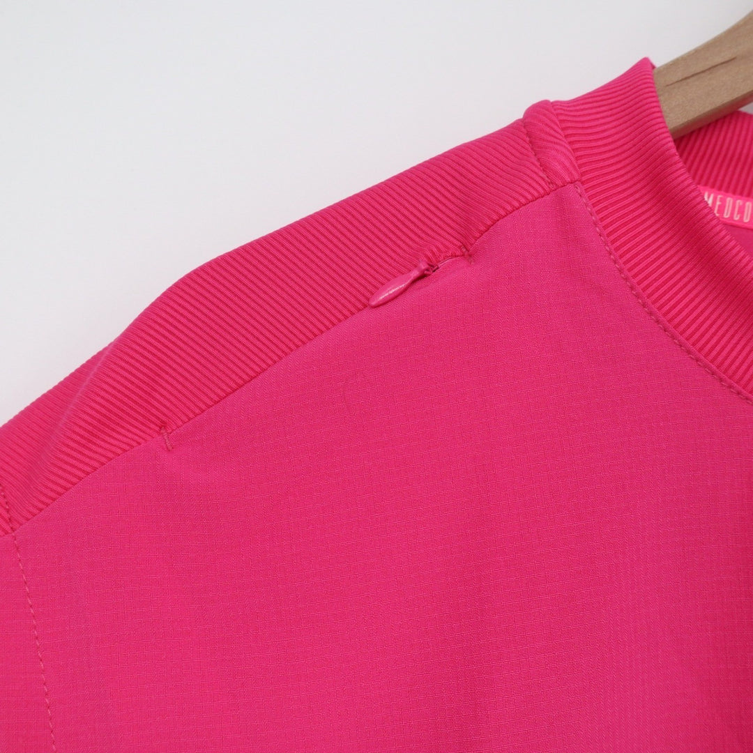 Med Couture Scrub Top Womens S Amp Pink 4-Way Stretch Sleeveless NEW