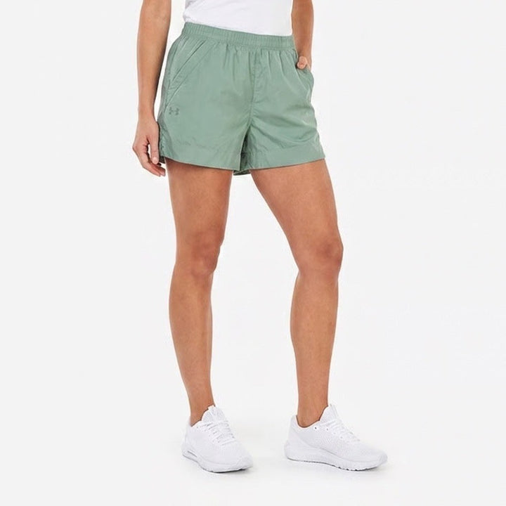 Under Armour Womens Unstoppable Utility Shorts Sage Green Size L NWT
