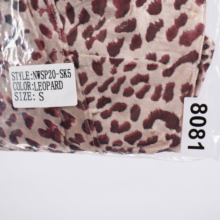 Naked Wardrobe The Statement Leopard Ruched Ruffle Mini Skirt Small