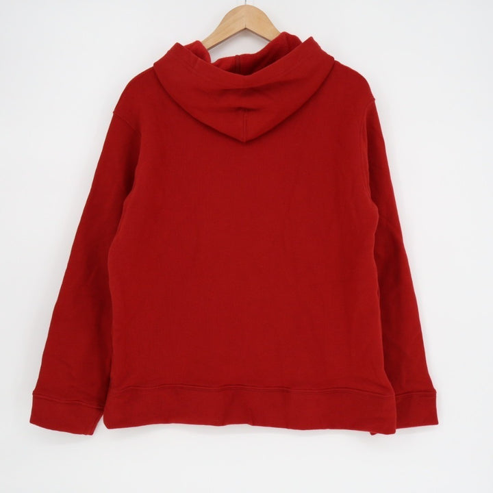 American Giant Hoodie Unisex Medium Red Logo Fleece Lined Cotton Kangaroo Pocket