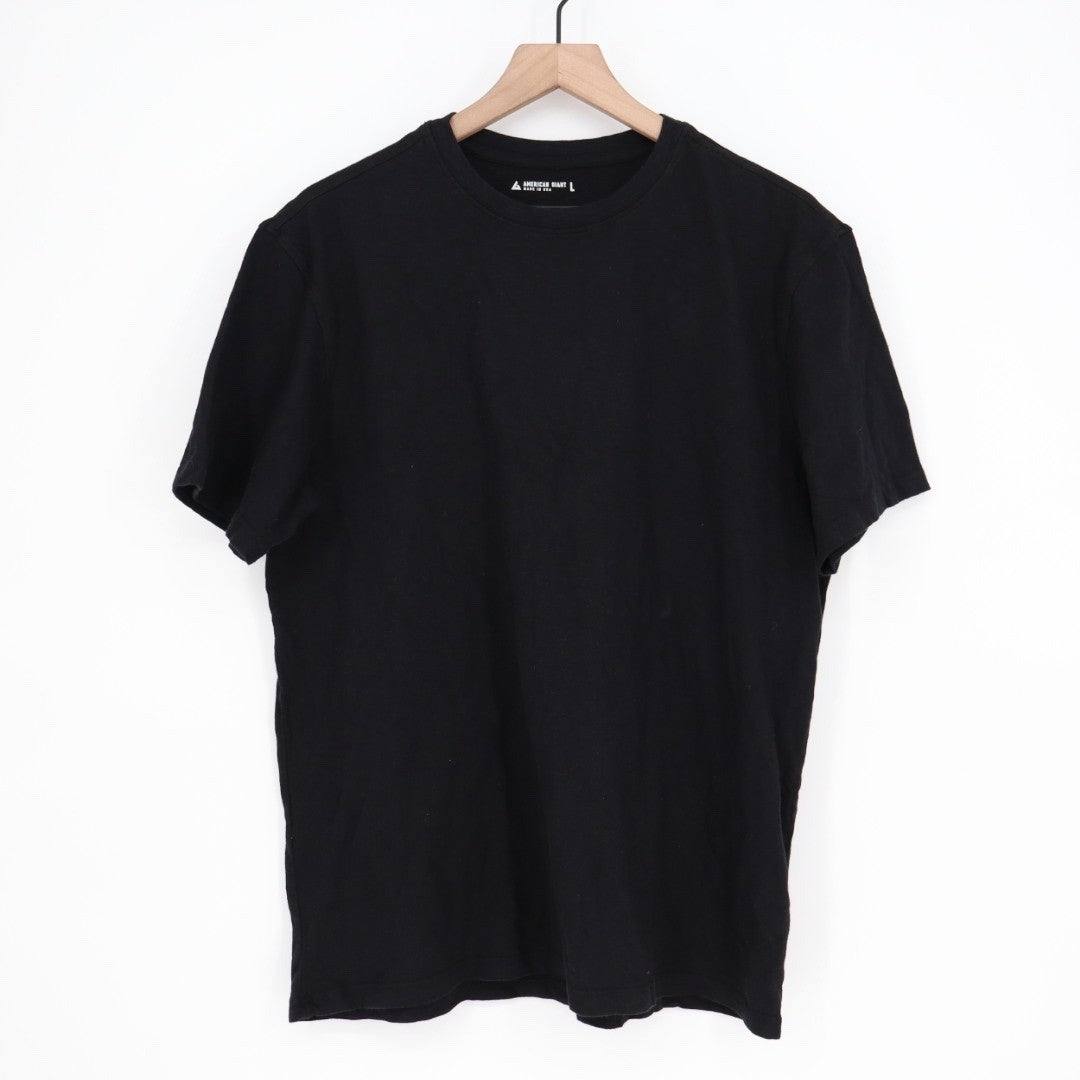 American Giant Classic Crew Neck T Shirt Black Mens Size L Made in USA Cotton