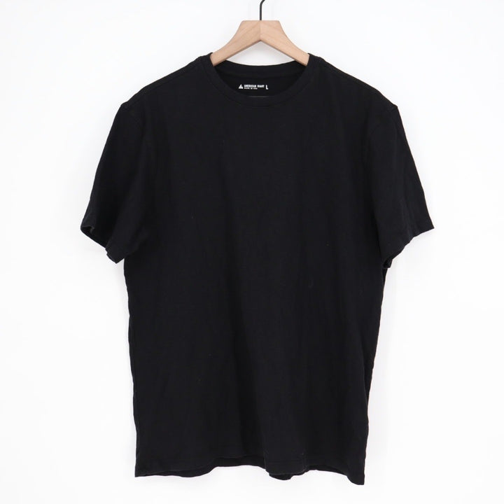 American Giant Classic Crew Neck T Shirt Black Mens Size L Made in USA Cotton