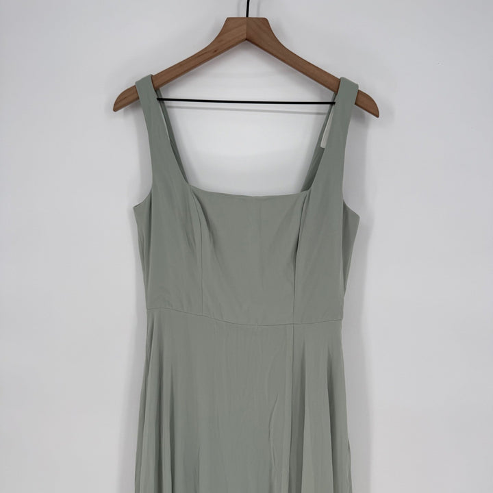 Thread Square Neck Chiffon Maxi Dress With Circle Skirt Size 8