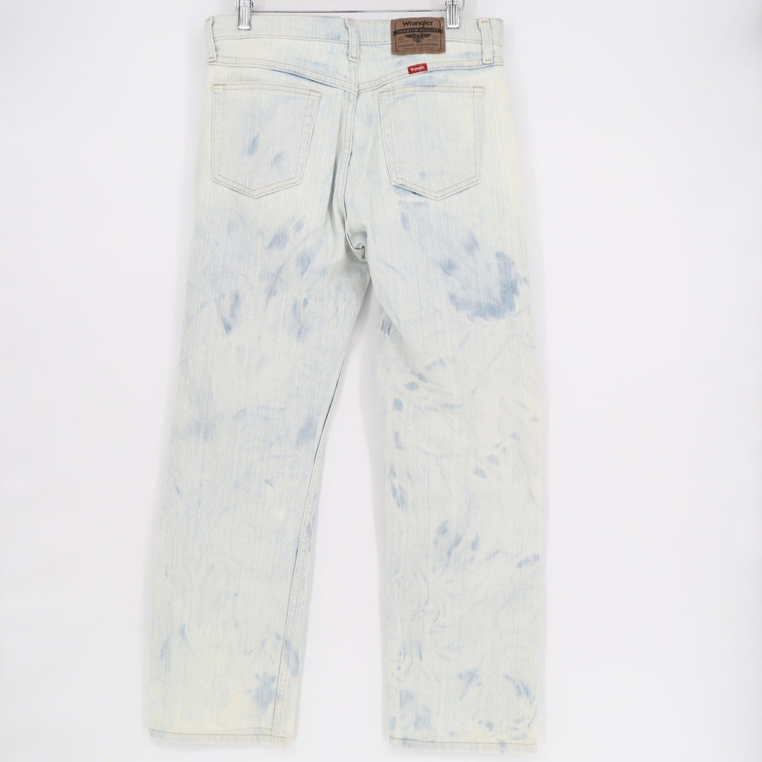 Wrangler Premium Quality Acid Wash Straight Leg Jeans Light Blue 30x30