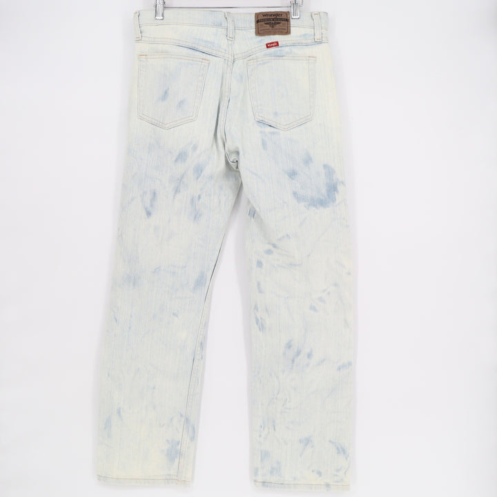Wrangler Premium Quality Acid Wash Straight Leg Jeans Light Blue 30x30