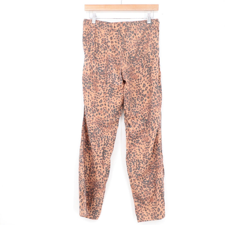 Aerie Leopard Print Relaxed Drawstring Pants Brown Animal Print XS Regular