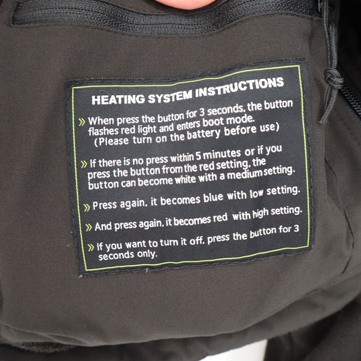 TideWe Womens Heated Fleece Jacket Black Full Zip Battery Pack Included Size L