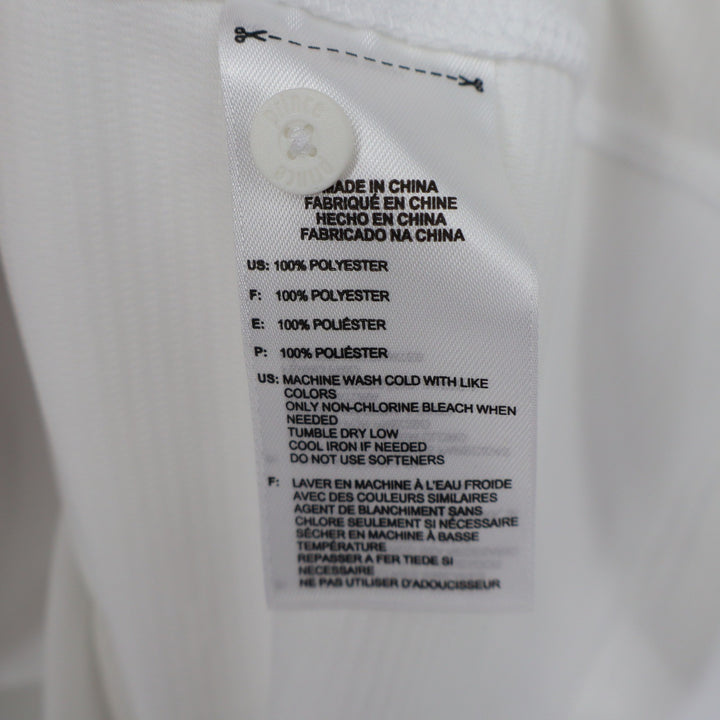 Prince Mens Match Core Polo Shirt White Short Sleeve Tennis Size S