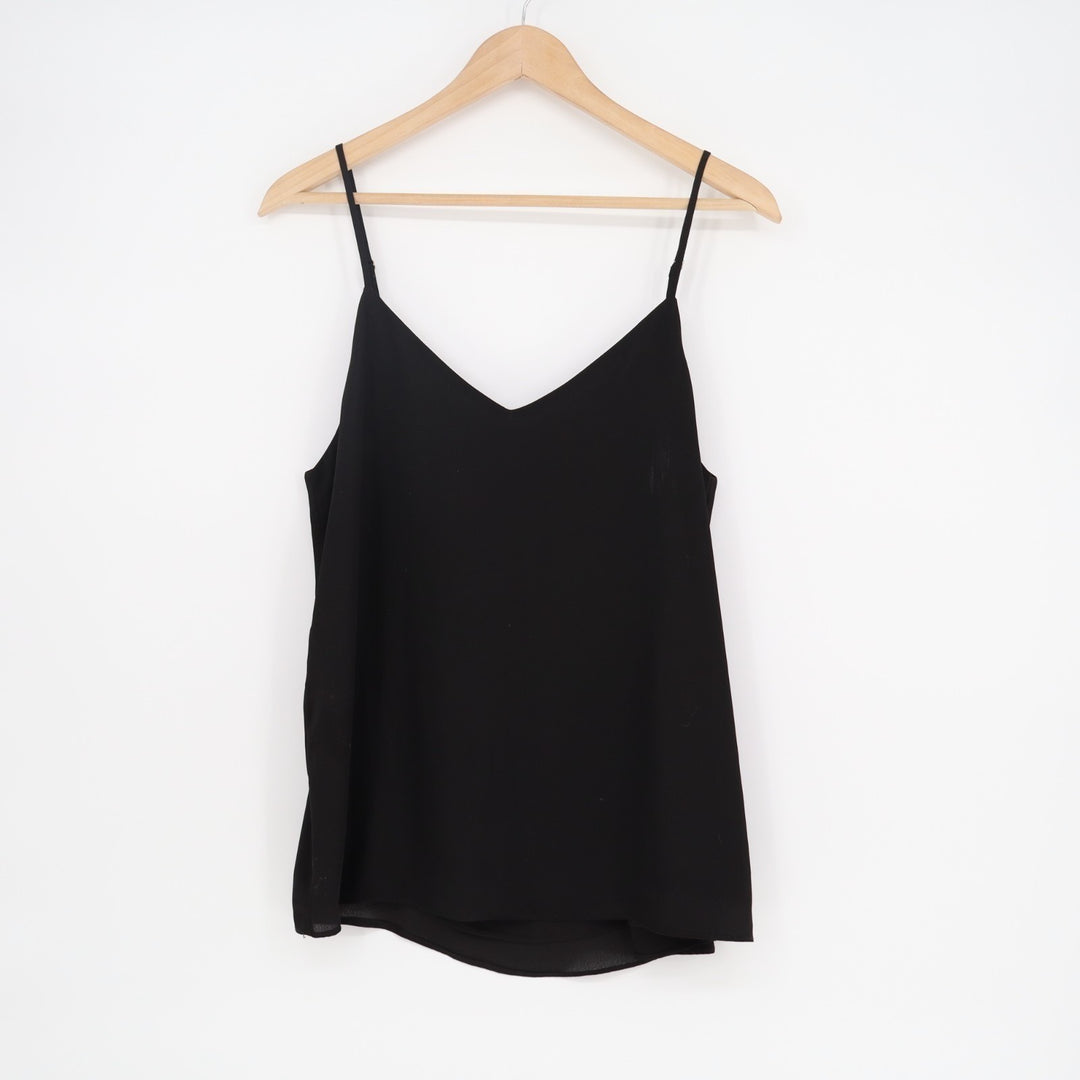 Honey Punch Camisole Tank Top Womens Medium Black Adjustable Spaghetti Strap