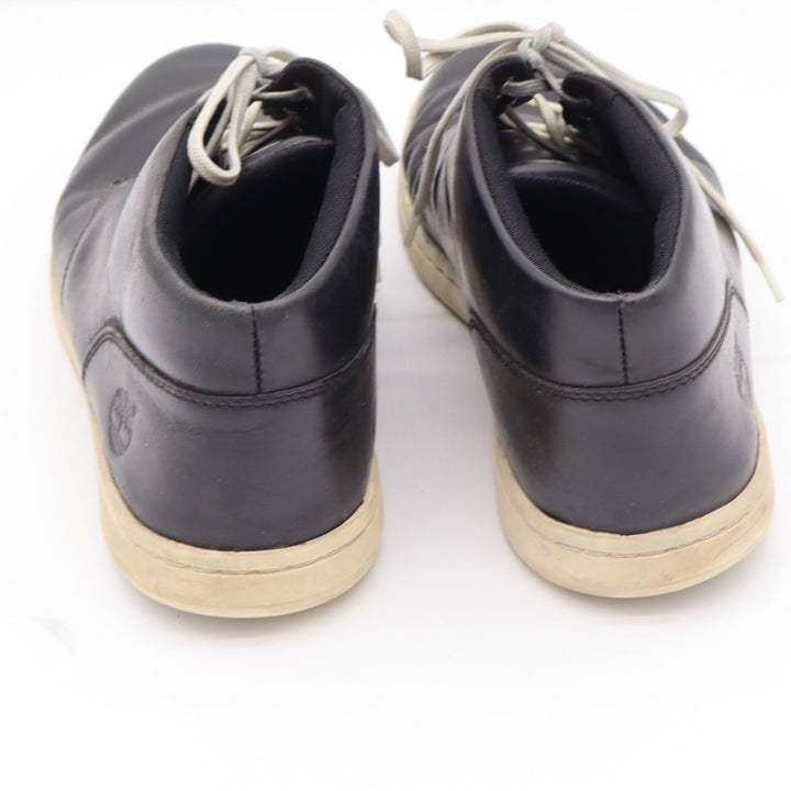Timberland Sneakers Mens 10W Black Leather Chukka Mid Top Good