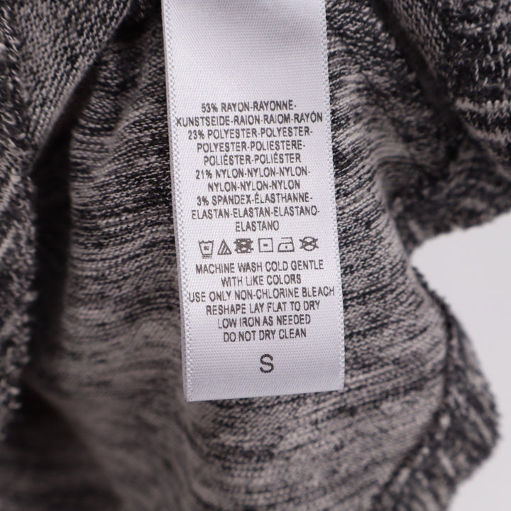 Sweater Women's Small Heather Grey Stretch High Low Hem Scoop Neck Pullover