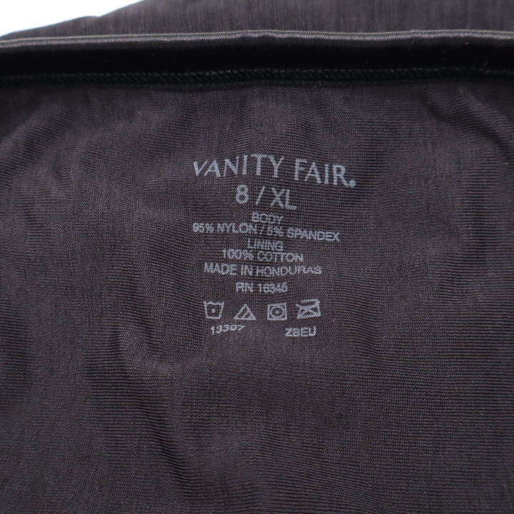 Vanity Fair Illumination Hi Cut Brief Panties Womens XL Black Stretch Flattering