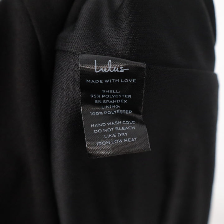 Lulus Stepped Out Stunning Maxi Dress Women L Black Stretch One-Shoulder Mermaid
