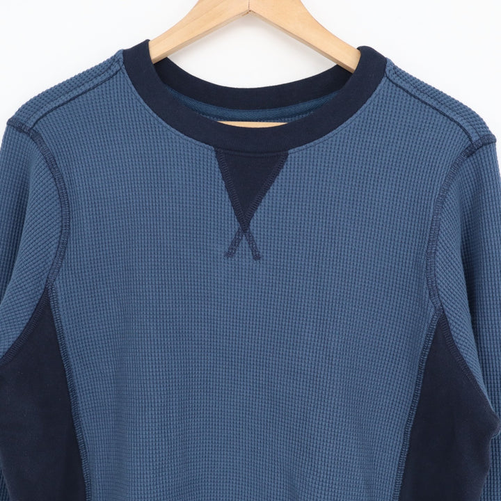 American Giant Colorblock Summit T-Shirt Mens Medium Blue Waffle Knit Crew Neck