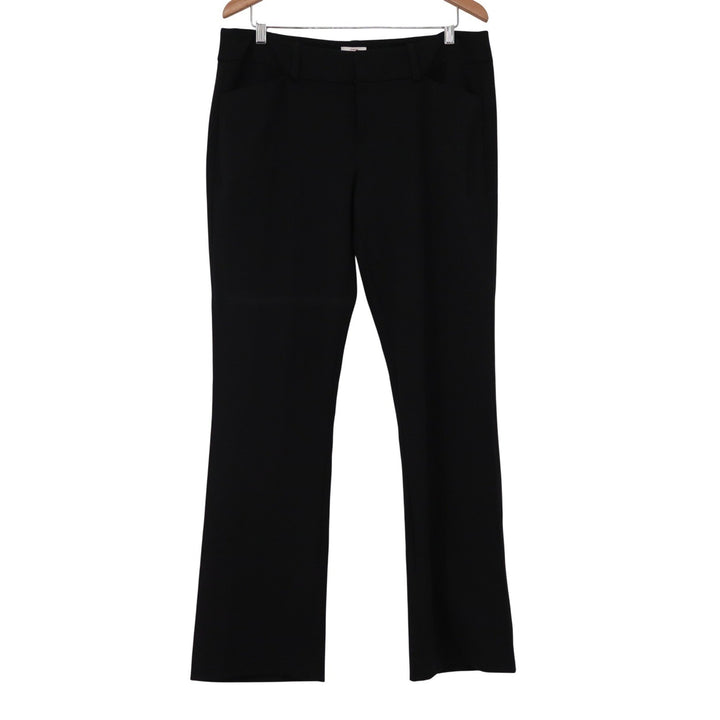 Merona Black Modern Fit Stretch Dress Pants Womens Size 12 Straight Leg Office