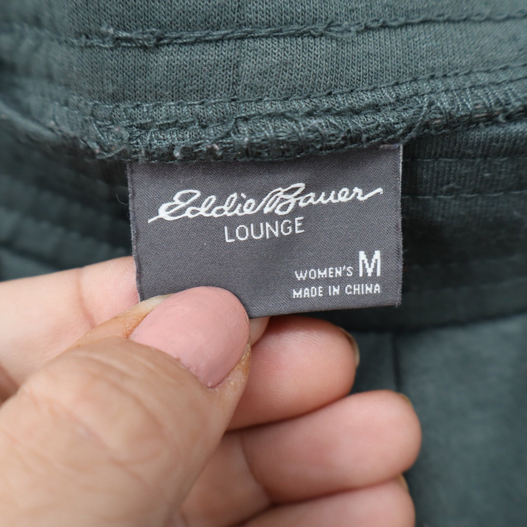 Eddie Bauer Lounge Womens Medium Green Jogger Pants Elastic Waist Soft Stretch