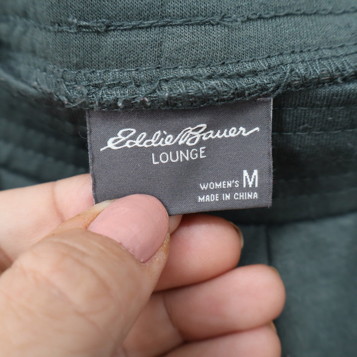 Eddie Bauer Lounge Womens Medium Green Jogger Pants Elastic Waist Soft Stretch