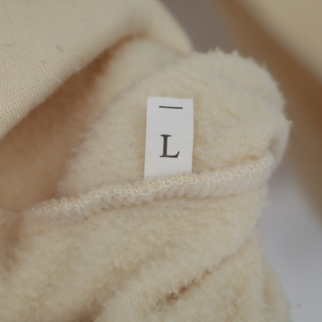 Hoodie Unisex Large Taupe Fleece Lined Full Zip Long Sleeve Outdoor Winter Wear