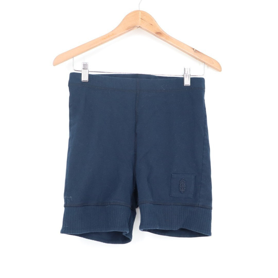 Free People Movement Biker Shorts Womens Medium Navy Cotton Stretch Ribbed Hem