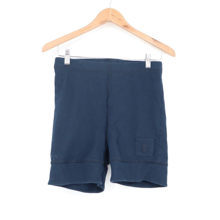 Free People Movement Biker Shorts Womens Medium Navy Cotton Stretch Ribbed Hem