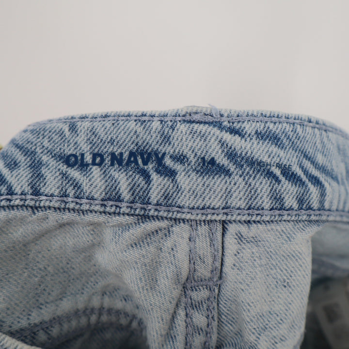 Old Navy Girls Size 14 High Rise Butterfly Embroidered Denim Shorts Light Wash