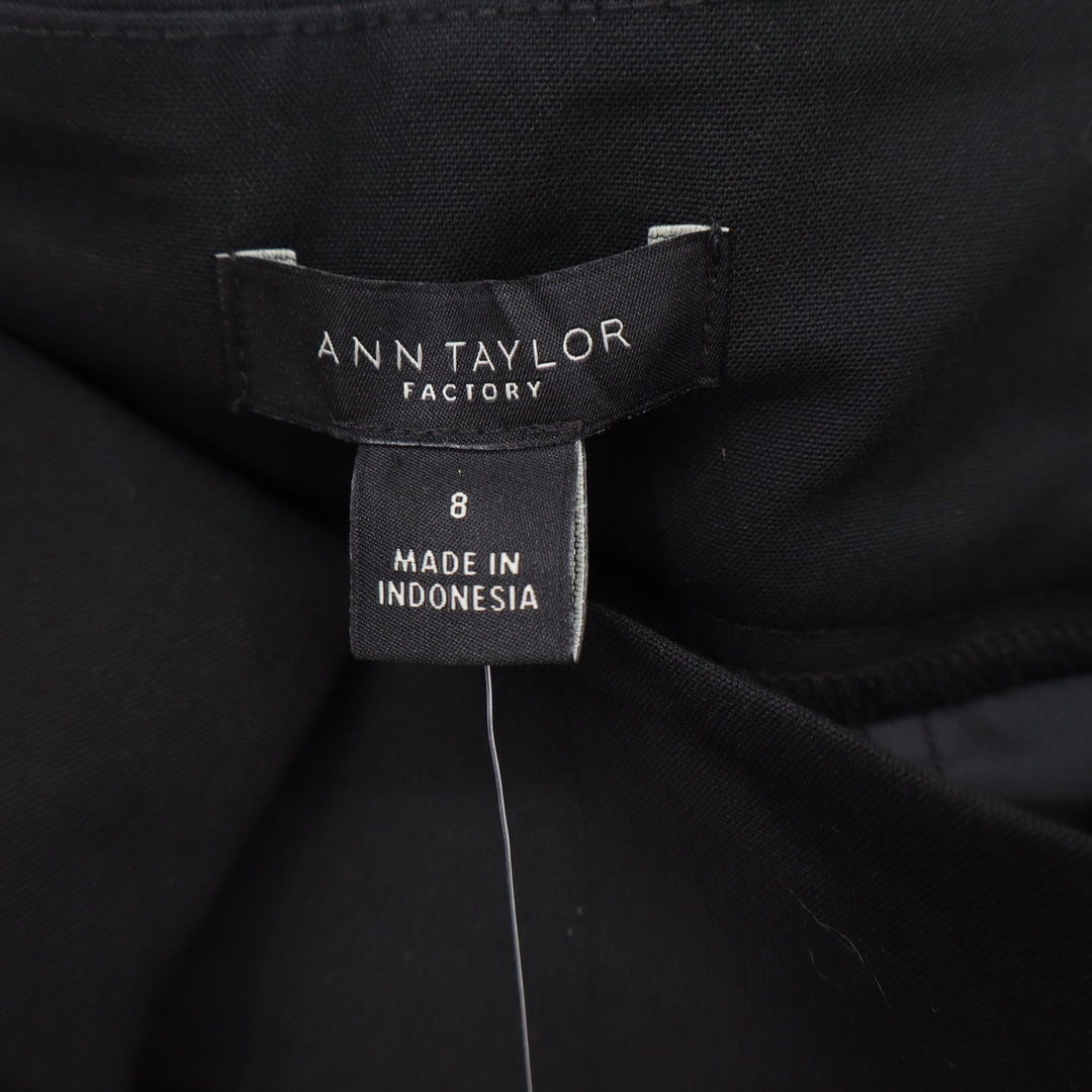 Ann Taylor Factory The Straight In Curvy Black Dress Pants Size 8 Professional