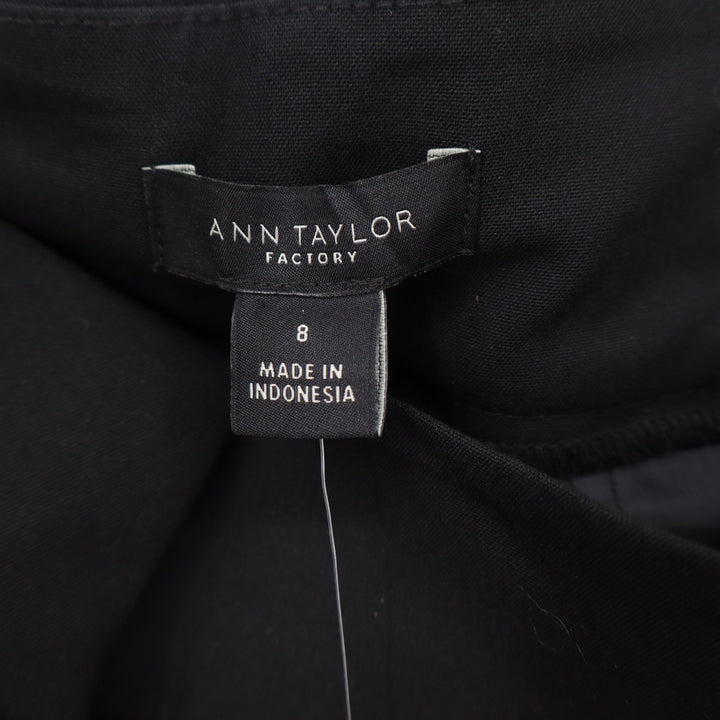 Ann Taylor Factory The Straight In Curvy Black Dress Pants Size 8 Professional