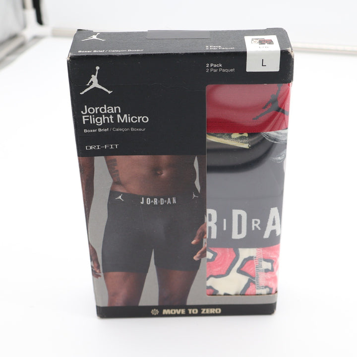 Jordan Flight Micro Boxer Briefs 2-Pack Dri-FIT Mens Large Sail