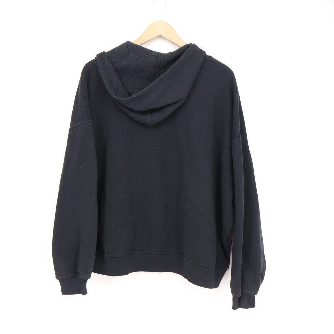 Social Scene Womens XL Black Quarter Zip Hoodie Oversized Fleece Pullover