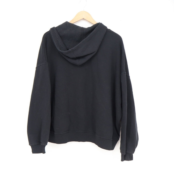 Social Scene Womens XL Black Quarter Zip Hoodie Oversized Fleece Pullover