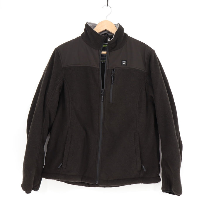 TideWe Womens Heated Fleece Jacket Black Full Zip Battery Pack Included Size L